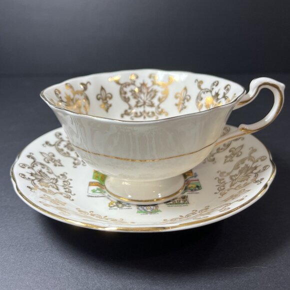 Paragon Tea Cup And Saucer Canada Coats Of Arms & Emblems Fine Bone China UK - Picture 3 of 16